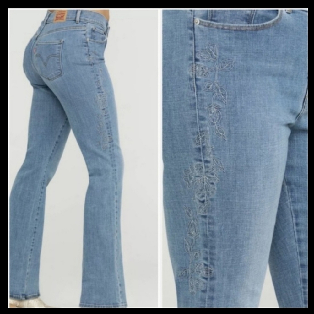 Levi's Classic Bootcut Embroidered Jeans 8/29  NWT - Picture 2 of 5